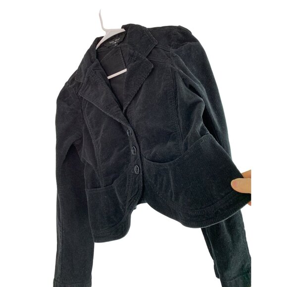 VTG 90s Women’s Billy Blues size L Jr black crop riding jacket blazer 6195 - Picture 7 of 10
